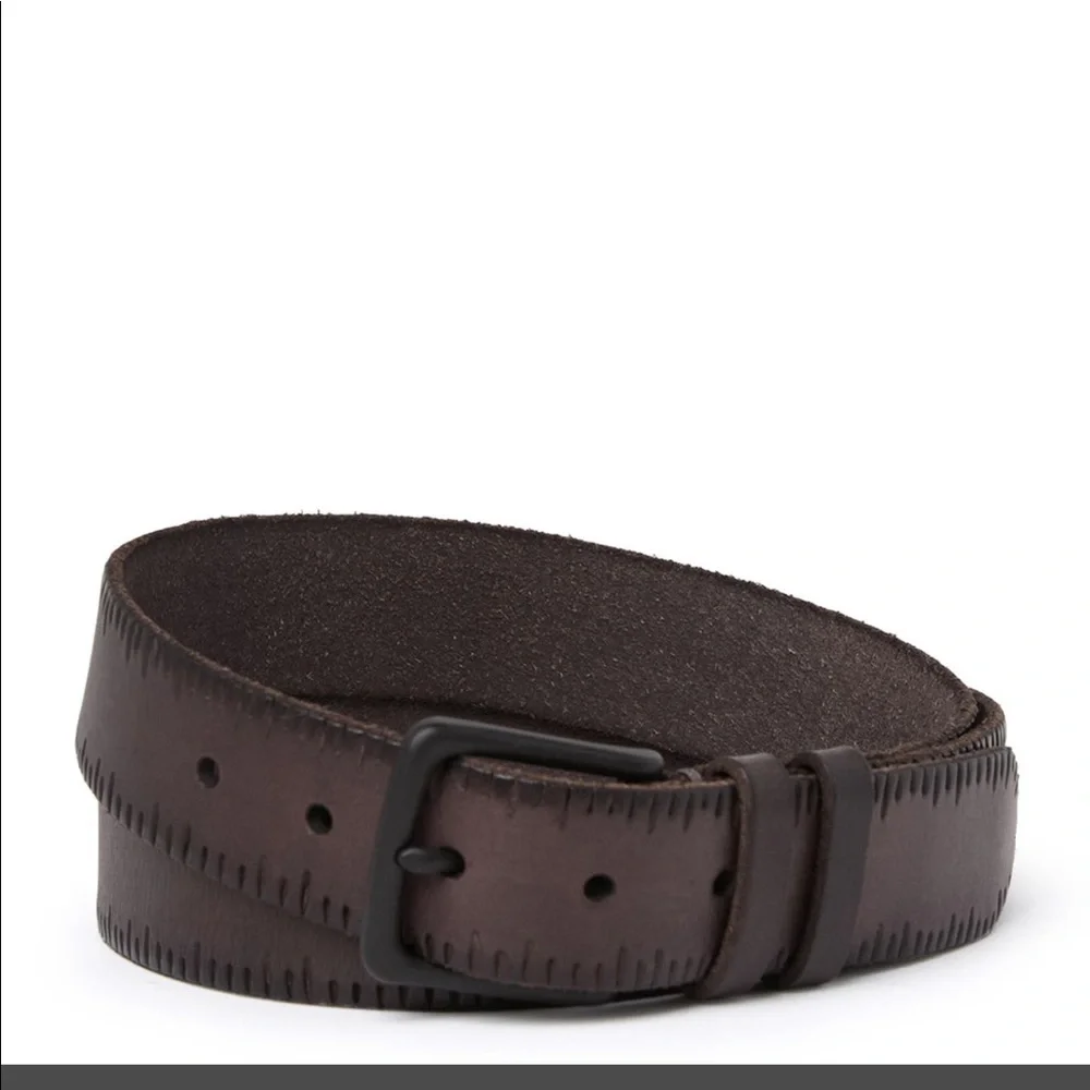 New all saints 35mm embossed leather belt size 40